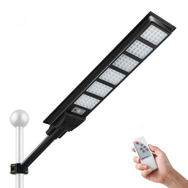 600W Solar Street Lights 480 LED Floodlight Motion Sensor Outdoor Garden Yard Security Flood Down Lamp Remote Control Waterproof Parking Lot Spot Pole