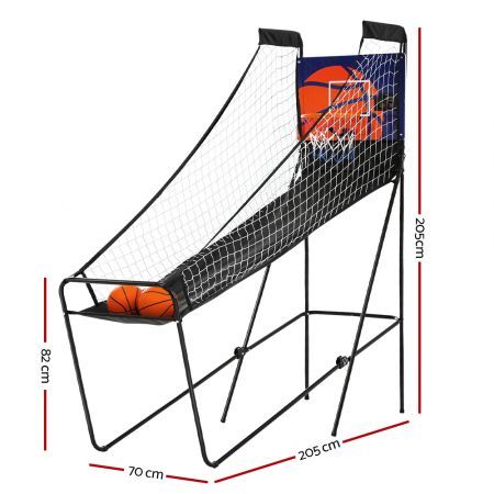 Arcade Basketball Game Hoop LED Electronic Scorer Single Shot Indoor Kid Adult