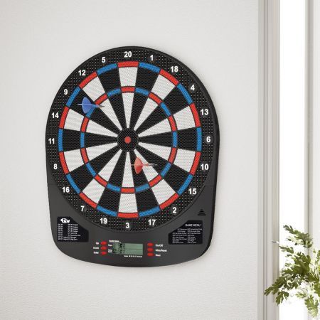 13.5" Electronic Dartboard Dart Board 32 Games Soft Dart Party Game Target Sport