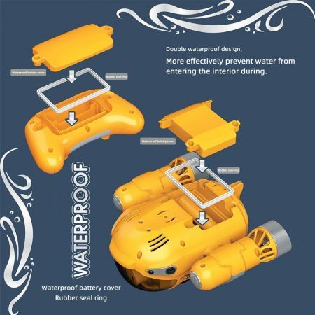 2.4G Mini RC Boat Submarine Spray Light Waterproof Rechargeable Electric Remote Control Speedboat Gifts Water Toys ChildrenRed