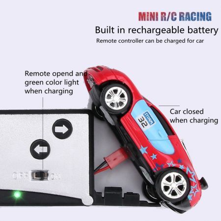 1/58 2.4G 4CH Electric Mini RC Car App Controlled Radio Remote Control Mini Racing Toys ModelBlack