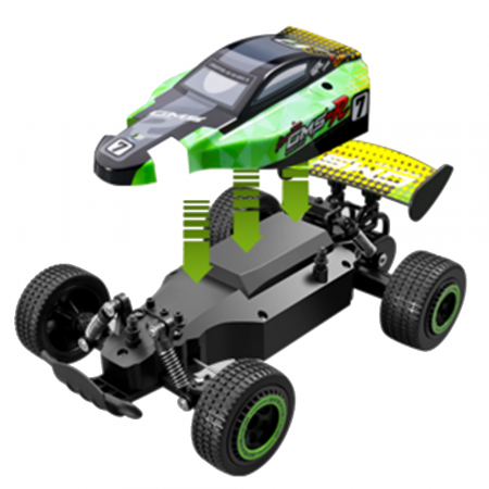 4DRC C8 RTR 1/20 2.4G 2WD RC Car Off-Road High Speed Monster Truck Vehicles All Terrain Remote Control Racing Models ToysGreen