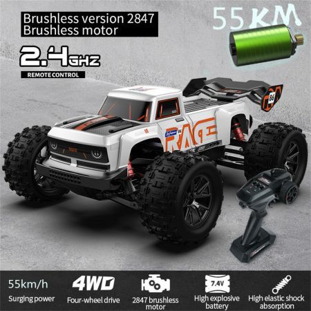 2.4G 4WD RC Car Brushless High Speed 35km/h 55km/h Off-Road Truck Full Proportional Vehicles Models Toys