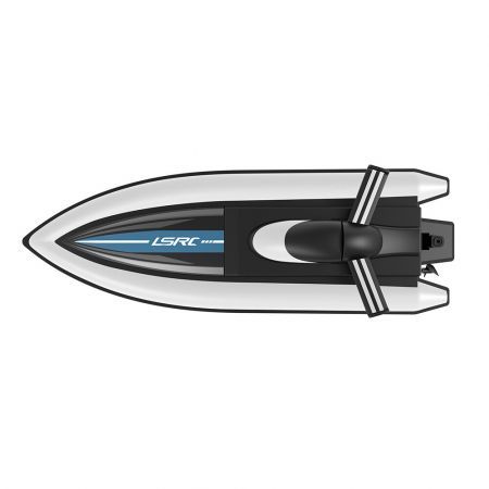 2.4G RC Boat High Speed Racing Rowing Waterproof Rechargeable Vehicles Models Electric Radio Remote Control One Battery Black