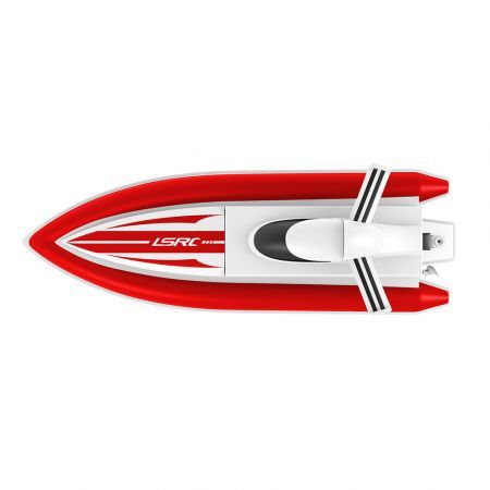 2.4G RC Boat High Speed Racing Rowing Waterproof Rechargeable Vehicles Models Electric Radio Remote Control One Battery Black