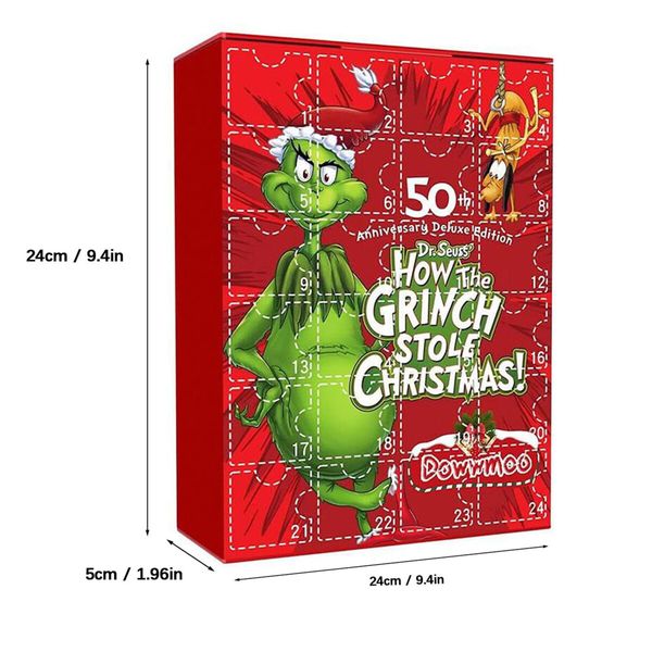 Calendar 2023-24 Pieces Cute Cartoon Elf Doll Surprise Gift,Christmas Countdown Calendar for Children and Adults (A)