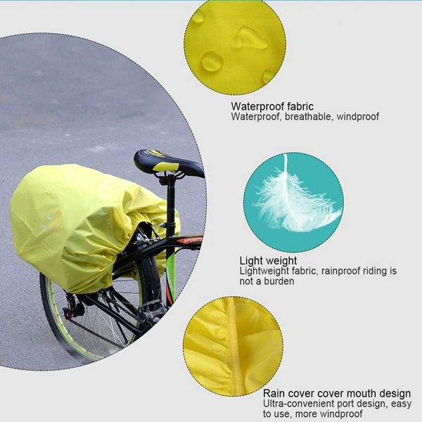 1 Piece Bicycle Bag Rain Cover Luggage Bag Dust Cover Waterproof Bag Backpack Rain Cover