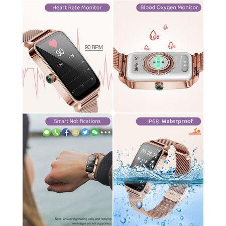 Smart Watches for Women Men IP68 Waterproof Fitness Tracker with 12 Sport Modes