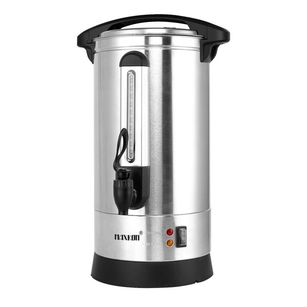 Maxkon Coffee Urn Maker Machine Instant Hot Cold Water Dispenser Kettle Tea Home Commercial Camping Boiler Stainless Steel with Tap 19.6L