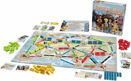 Ticket to Ride Europe First Journey Board Game , Strategy Game , Train Adventure Game , Fun Family Game for Kids and Adults , Ages 6+ , 2-4 Players