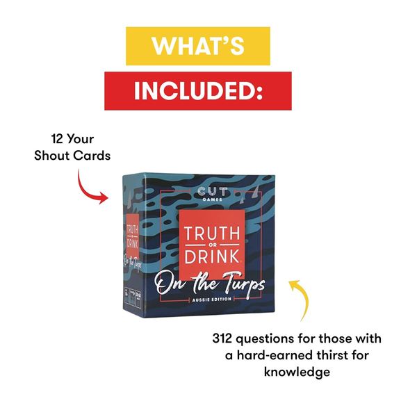 Truth or Drink: Aussie Edition – Fair Dinkum Fun with 312 Hilarious Questions – Designed & Written by Cut's Australian Creative Team