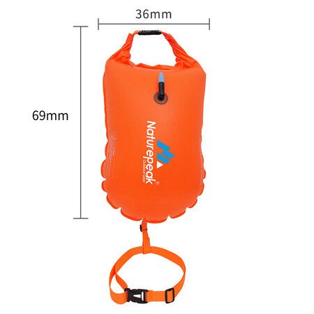 Wave Swim Buoy for Open Water Swimmers and Triathletes, Light and Visible Float for Safe Training and Racing