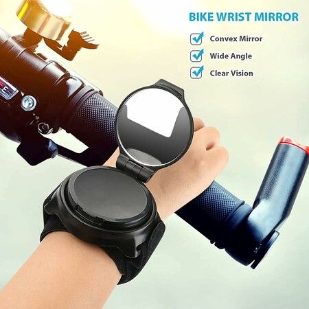 Bike Mirror, 360 degree Adjustable Bicycle Rear View Mirror Wristband Multi Angle Mountain Bike Mirrors