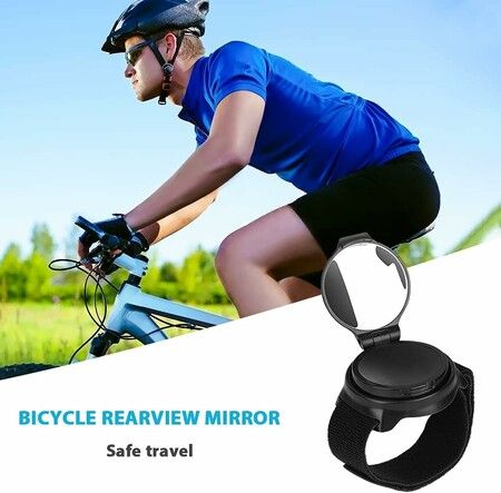 Bike Mirror, 360 degree Adjustable Bicycle Rear View Mirror Wristband Multi Angle Mountain Bike Mirrors