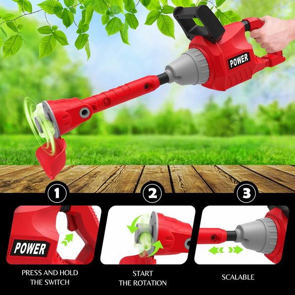 Kids Tool Sets Weed Trimmer With Light Sound Leaf Blower Children Preschool Pretend Toys