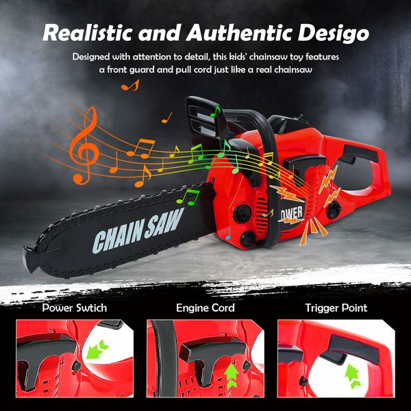 Chainsaw Toy With Realistic Sound Hardware Role Play Pretend Educational Builder for 3 Years Old