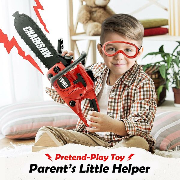 Chainsaw Toy With Realistic Sound Hardware Role Play Pretend Educational Builder for 3 Years Old