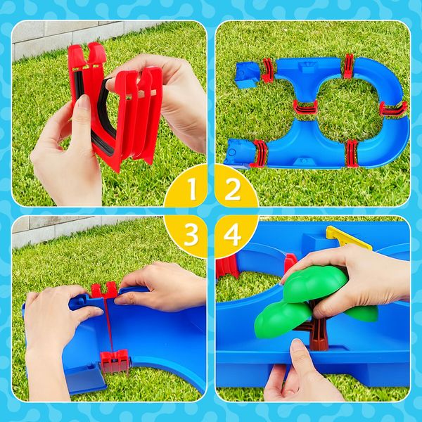 Water Way Toys 39 PCS DIY Play Table Building Blocks Aquaplay Park Canal Set Pool Summer Outdoor Beach Activity Kids