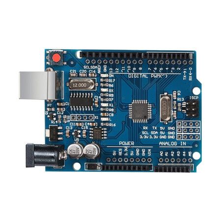 UNO R3 ATmega328P microcontroller CH340G Improved Version Development Board Compatible with Arduino IDE with USB Cable and 2.54mm Straight Pin Header