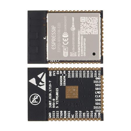 2PCS ESP-WROOM-32D ESP32 Bluetooth and WiFi Low Power Module integrates ESP32-D0WD Generic Wi-Fi+BT+BLE MCU Modules for Voice Encoding Music Streaming and MP3 Decoding