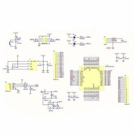 2pcs STM32F103C8T6 ARM STM32 Minimum System Development Board Module STM32F103C8T6 Core Learning Board for Arduino