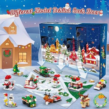 Christmas Advent Calendar Building Set, 2023 Countdown Playset 24 Collectible Surprises for Kids Christmas Toys for Boys Girls 6 to 12+ Year