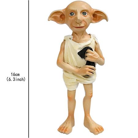 Dobby Sculpture House Elf Figure with Sock Dobby Statue Resin Collection Toys for Halloween Decoration