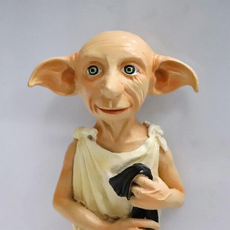 Dobby Sculpture House Elf Figure with Sock Dobby Statue Resin Collection Toys for Halloween Decoration