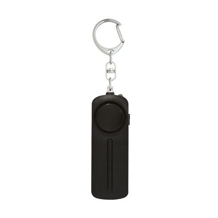 Safety Siren Keychain Loud Alarm for Women Protection, Self Defense Safesound Personal Alert Device with LED Light, Black