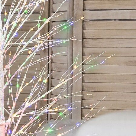 Stockholm Christmas Lights Xmas Tree LED Dazzling Birch Tree 1.8m Multi Colour