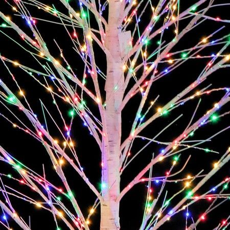 Stockholm Christmas Lights Xmas Tree LED Dazzling Birch Tree 1.8m Multi Colour