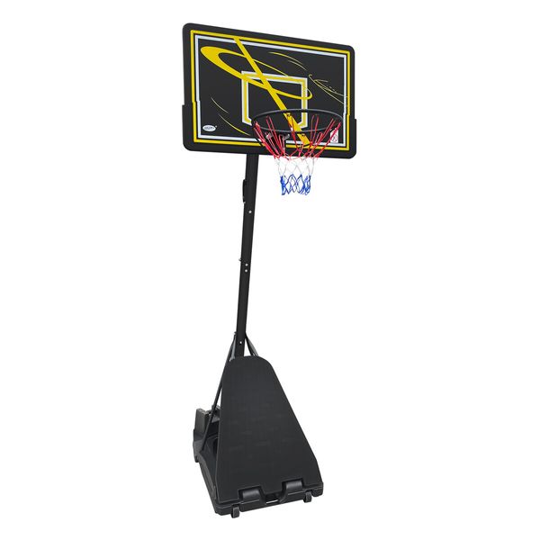 Genki Pro Basketball Stand System 2.45m to 3.05m Hoop Ring Backboard Net Height Adjustable Equipment Kids Adults