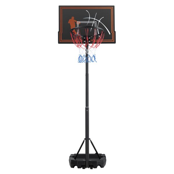 Genki 1.1 to 2.1m Portable Basketball System Stand Ring Hoop Height Adjustable Equipment Indoor for Kids Adults