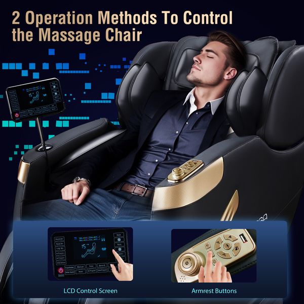 Homasa Massage Chair Massager Spa Full Body Massaging Machine Shiatsu Foot Back Neck Leg Head Relax Home Recliner Auto Shut Off