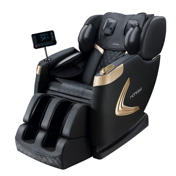 Homasa Massage Chair Massager Spa Full Body Massaging Machine Shiatsu Foot Back Neck Leg Head Relax Home Recliner Auto Shut Off