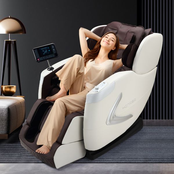 Homasa Massage Chair Massaging Spa Machine Full Body Massager Foot Shiatsu Neck Back Relax Leg Head Home Recliner Auto Shut Off