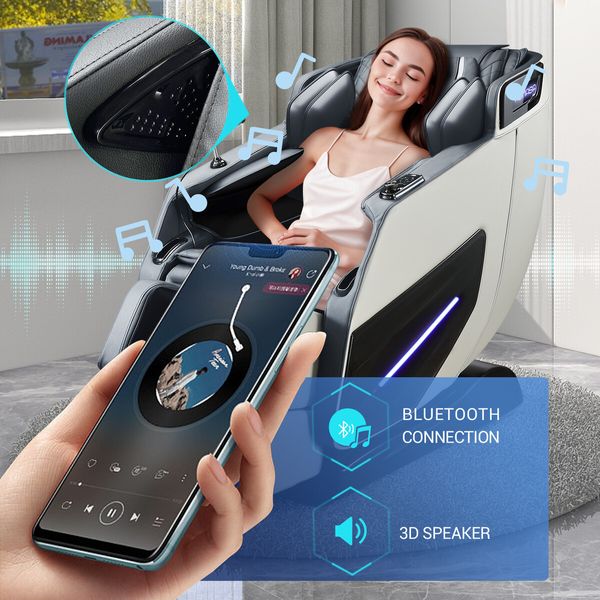 Homasa Massage Chair Massager Full Body Massaging Machine Foot Back Shiatsu Neck Leg Relax Shoulder Head Home 4D Electric Recliner