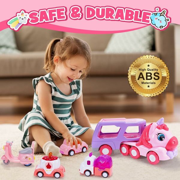 Car Carrier Truck For 3 4 5 Year Old Girl Birthday Gift Halloween Christmas Stocking Stuffer
