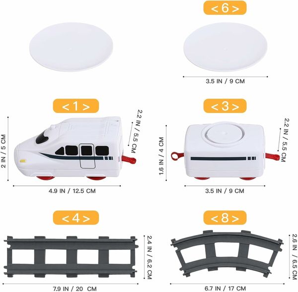 Sushi Train Set Rotating Table Food Train Battery Powered Electric Train Toy Under Christmas Tree Train Track White