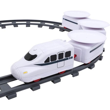 Sushi Train Set Rotating Table Food Train Battery Powered Electric Train Toy Under Christmas Tree Train Track White