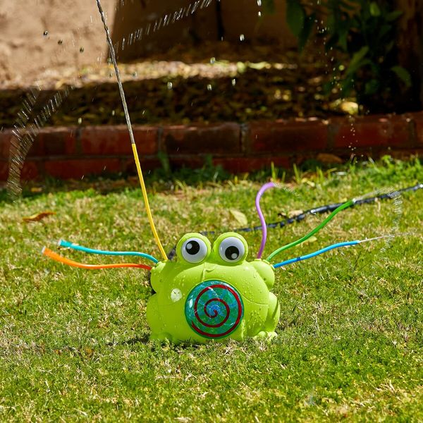 Water Sprinkler for Kids Frog Spray Sprinkler with Wiggle TubesKid  Yard and Summer Fun Activities