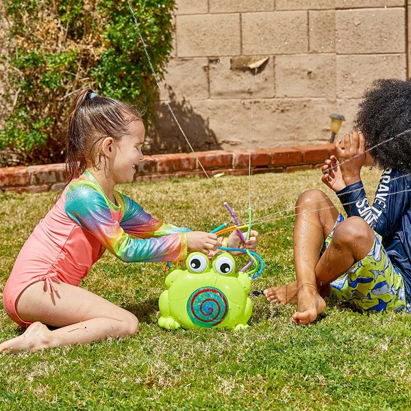 Water Sprinkler for Kids Frog Spray Sprinkler with Wiggle TubesKid  Yard and Summer Fun Activities