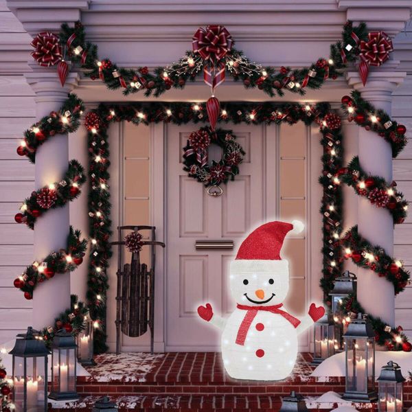 30x70cm Lighted Christmas Snowman, 40-LED Lighted, Battery Operated Lawn Decoration  Christmas Decorations Indoor Outdoor