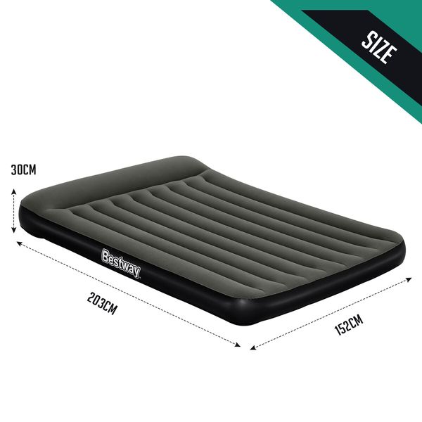 Bestway Air Mattress Bed Queen Inflatable Blow Up Airbed Floating Camping Sleeping Blowup Mat Pad Cushion Lounge with Built in Pump