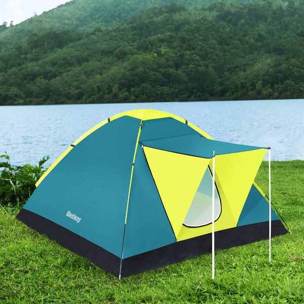 Bestway Coolground 3 Tent 2.10m X 2.10m X 1.20m Foldable Portable Camping Gear Hiking Outdoor