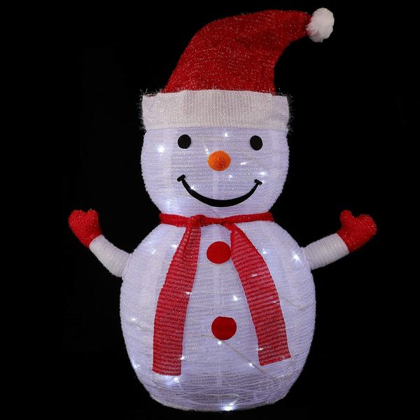 1PC Christmas Light Up Ornament Christmas Snowman Ornament Mini Christmas Ornament Snowman Doll Lighted Christmas Decor  Luminous Decor Light