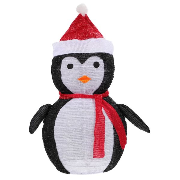 1PC Christmas Light Up Ornament Lighted Christmas Penguin  Decoration Christmas Light Outdoor Decoration Luminous Christmas Decor Bracket Ornaments