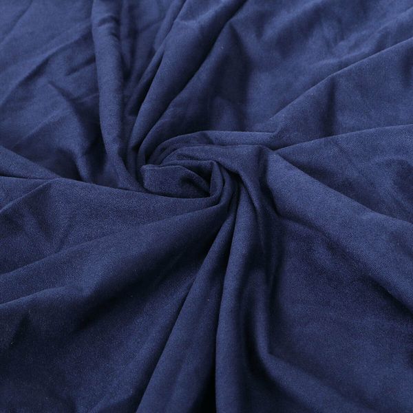 3 Seaters Elastic Velvet Sofa Cover Universal Pure Color Chair Seat Protector Couch Case Stretch Slipcover Dark Blue