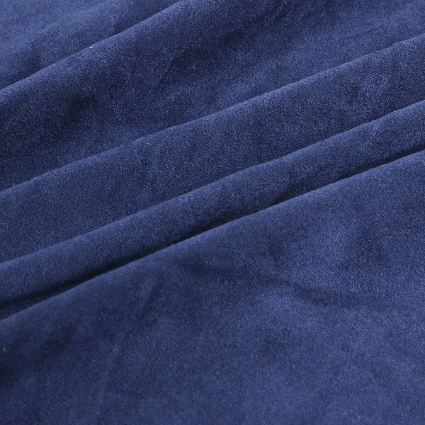 3 Seaters Elastic Velvet Sofa Cover Universal Pure Color Chair Seat Protector Couch Case Stretch Slipcover Dark Blue