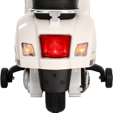 Kids Ride On Car Motorcycle Motorbike VESPA Licensed Scooter Electric Toys White